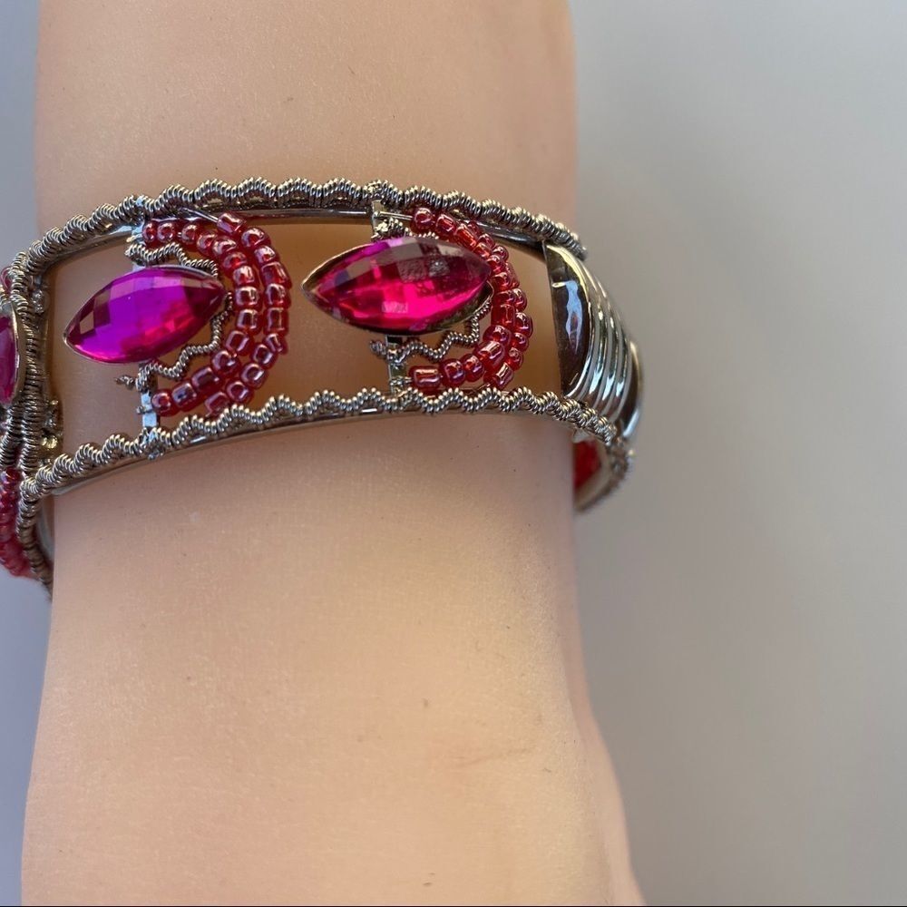 Bangle with Glass Jewels - Picture 3 of 6
